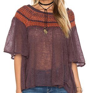 Free People Mohair Cropped Swing Sweater